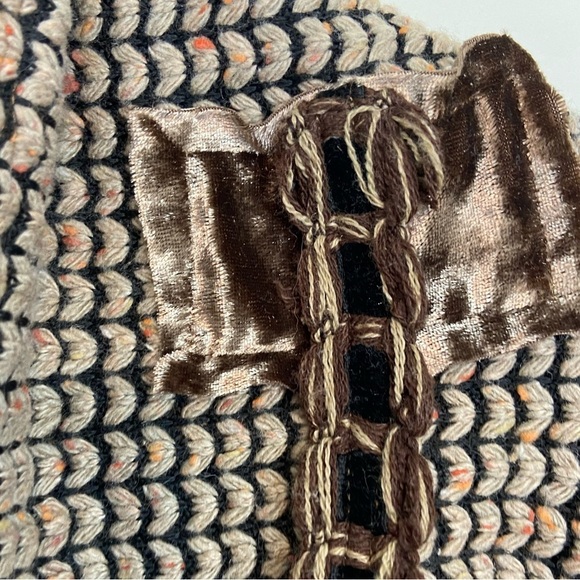 KAMANA OPEN FRONT MIXED MEDIA LAGENLOOK WHIMSICAL CARDIGAN - Picture 8 of 9